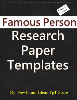 Preview of Famous Person - Research Templates - Social Studies