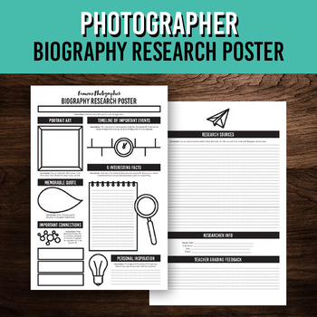 Preview of Famous Photographer Biography Poster Template