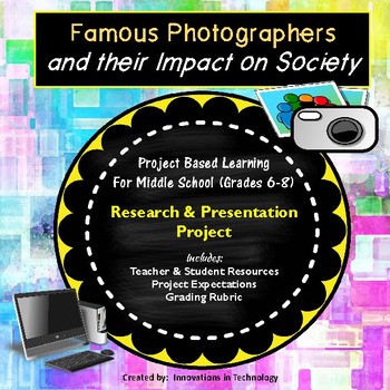 Preview of Famous Photographers - Research & Presentation Project | Distance Learning