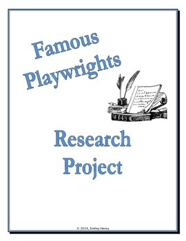 Preview of Famous Playwright Research Project