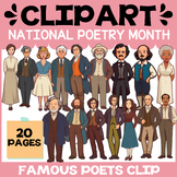 Famous Poets Clip Art | National Poetry Month