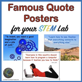 Preview of Inspirational Quotes for Your STEM lab