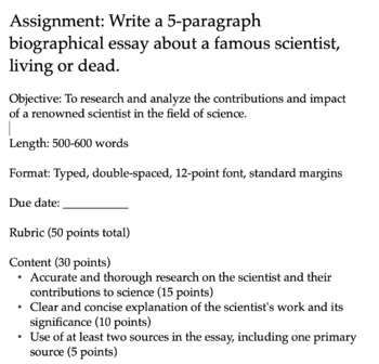 great scientist essay
