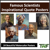 Famous Scientist Inspirational Quote Posters - 24 Beautifu