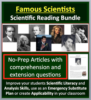 Preview of Famous Scientist Reading Comprehension Bundle