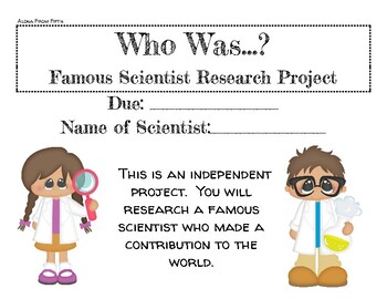 Famous Scientist Research Project By Aloha From Fifth Grade Tpt