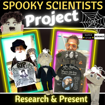 Preview of Famous Scientist Research & Present Project SPOOKY & Creative STEM Activity MYP