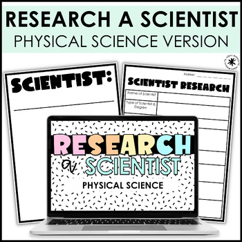 Preview of Famous Scientist Research Project- Physical Science Version