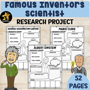 Preview of Famous Scientist Research Project Scientists Bulletin Board Biography Templates