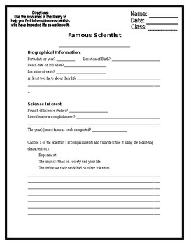 a research worksheet