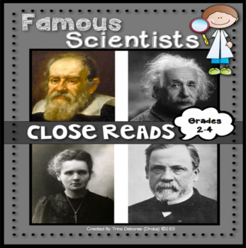 Preview of Famous Scientists Research Project Reading Comprehension Passages for 2nd Grade