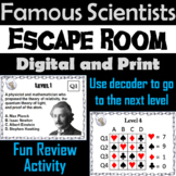 Famous Scientists Activity: Breakout Escape Room Game