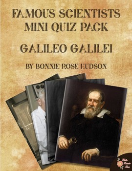 Preview of Famous Scientists Mini Quiz Pack: Galileo Galilei (Plus Easel Activity)