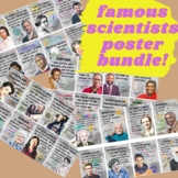 Famous Scientists Poster BUNDLE - 32 Posters! Science Clas