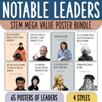 Preview of Famous Scientists Posters Value Bundle | Influential Diverse STEM People Decor