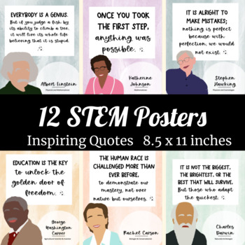 Preview of Famous Scientists Posters for STEM Classrooms