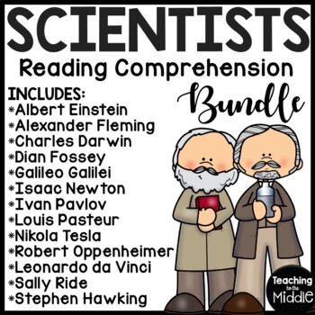 Preview of Famous Scientists Reading Comprehension Bundle, Einstein, Darwin, Newton, Tesla