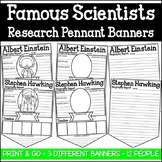 Famous Scientists Research Pennant Banner Project Scientists