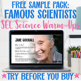 Famous Scientists Science Warm-Ups (Bellringers) SEL Sample