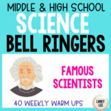 Famous Scientists - Warm Ups & Bell Ringers