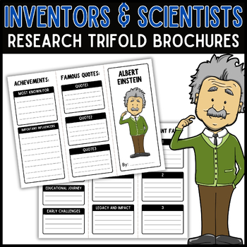Preview of Famous Scientists and Inventors Trifold Brochures | Inventors' Day Brochures
