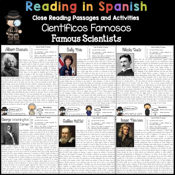 Preview of Famous Scientists in Spanish