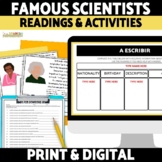 Famous Scientists in Spanish Reading Comprehension Activit