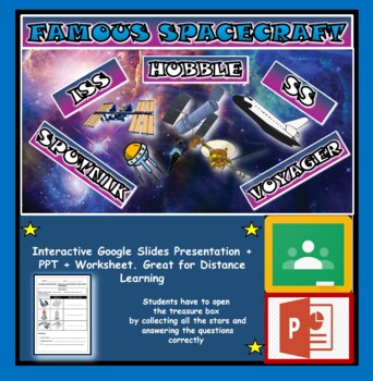 Preview of Famous Spacecraft: Interactive Google Slides+ PPT + Worksheet