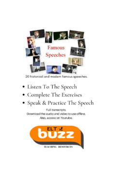 Preview of Famous Speeches Listening Workbook
