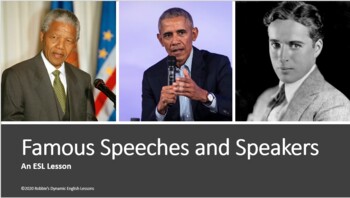 Preview of Famous Speeches and Speakers