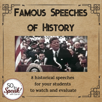 Preview of Famous Speeches of History Lesson