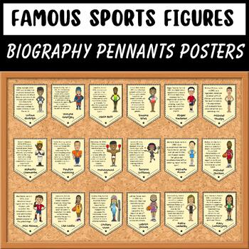 Preview of Famous Sports Figures and Athletes Biography Pennants Posters