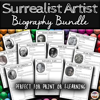 Preview of Surrealist Artists Biography Bundle