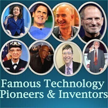 Preview of Famous Technology Inventors and Pioneers Slideshow for Google Slides