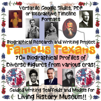 Preview of Famous Texans Living History Research and Presentation Project