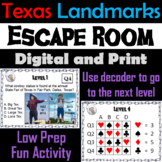 Famous Texas Landmarks Escape Room Geography Alamo, Nation