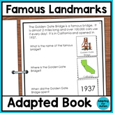 Famous US Landmarks Adaptive Book for Special Education