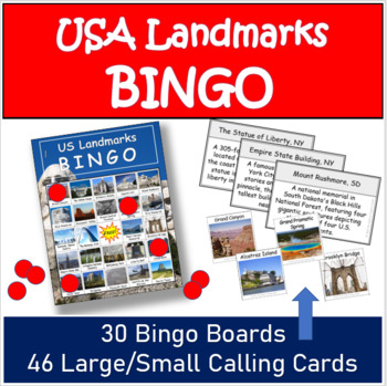 Preview of Famous US Landmarks BINGO | American Landmarks BINGO