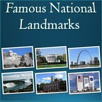 Preview of Famous US National Landmarks Informational Slideshow for Google Slides