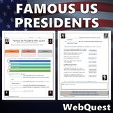 Famous US Presidents Webquest - Editable Digital Activity