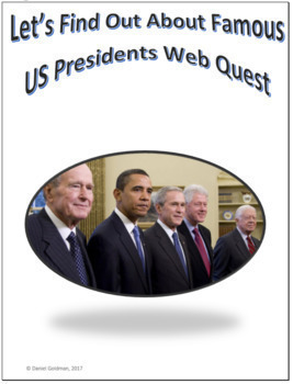 Preview of Famous US Presidents Webquest for Google Apps - Internet Activity