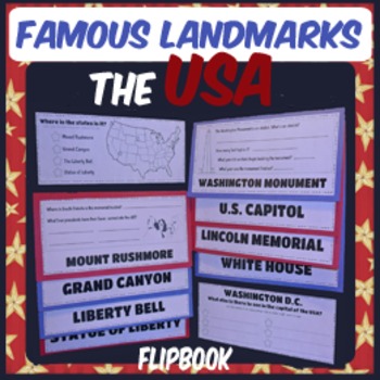 Preview of Famous USA Landmarks/Symbols Research Flipbook