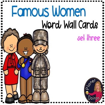 Preview of Famous Woman Fact Wall Cards----Women's History Month (set three)