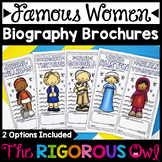 Famous Women Biography Brochures - Women History Month Activity