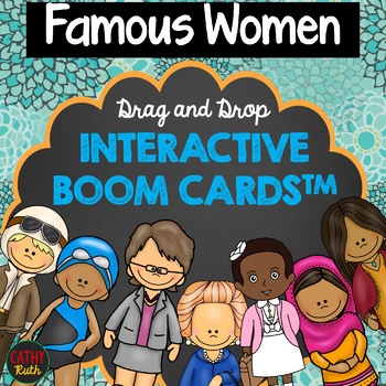 Preview of Famous Women Interactive Flashcards, Boom Cards™, Women's History Month