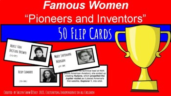 Preview of Famous Women "Pioneers and Inventors" FLIP CARDS