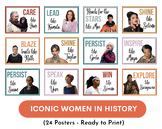 Famous Women Posters, Women's history month, Inspiring wom