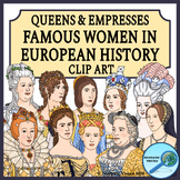 Famous Women in European History Queens and Empresses Clip Art