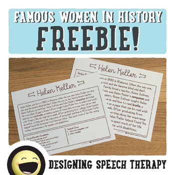 Preview of Famous Women in History FREEBIE