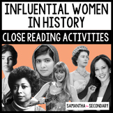 Famous Women in History Nonfiction Text Close Reading Acti
